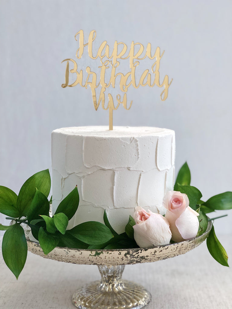 Custom Acrylic Cake Topper Personalized Acrylic Cake Topper Birthday Cake  Sign Custom Birthday Decorations Gold Cake Decorations 