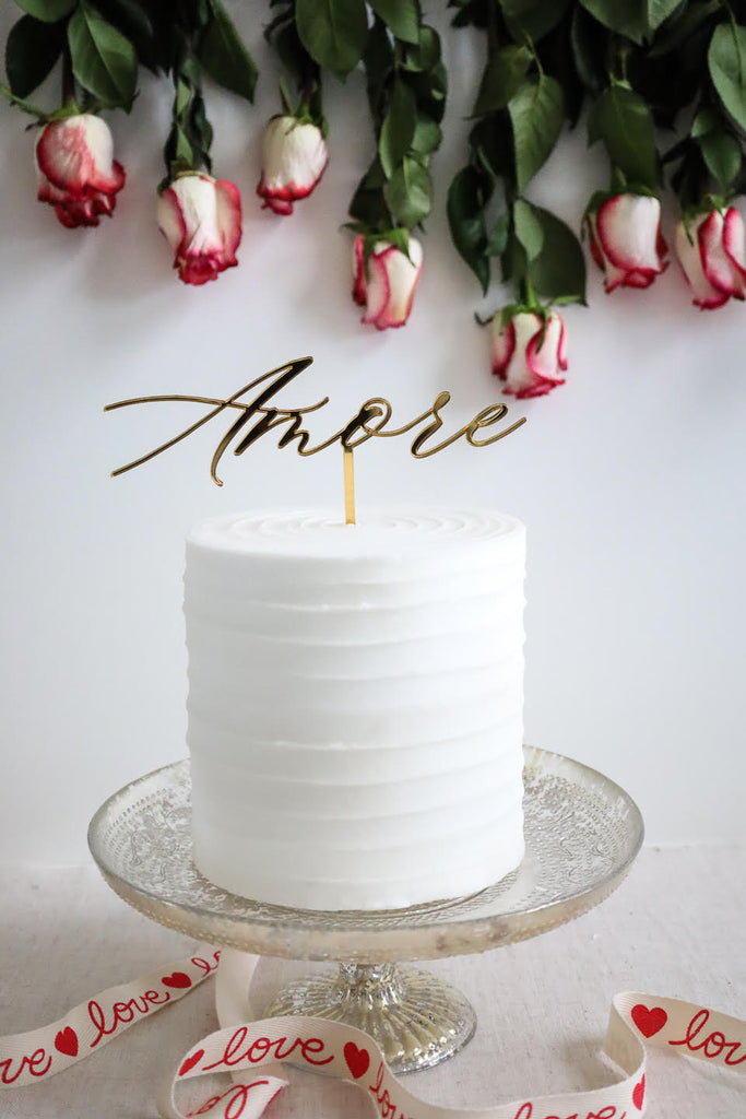 "Amore" Valentine Cake Topper